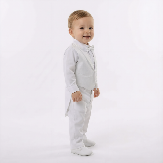 Baby Boy Baptism 5-Piece Tailored Vest Set