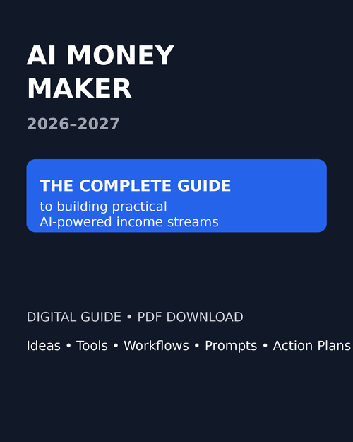 AI Money Maker 2026–2027 AI income and digital business guide cover