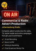 Commercial and radio advert production service in Johannesburg