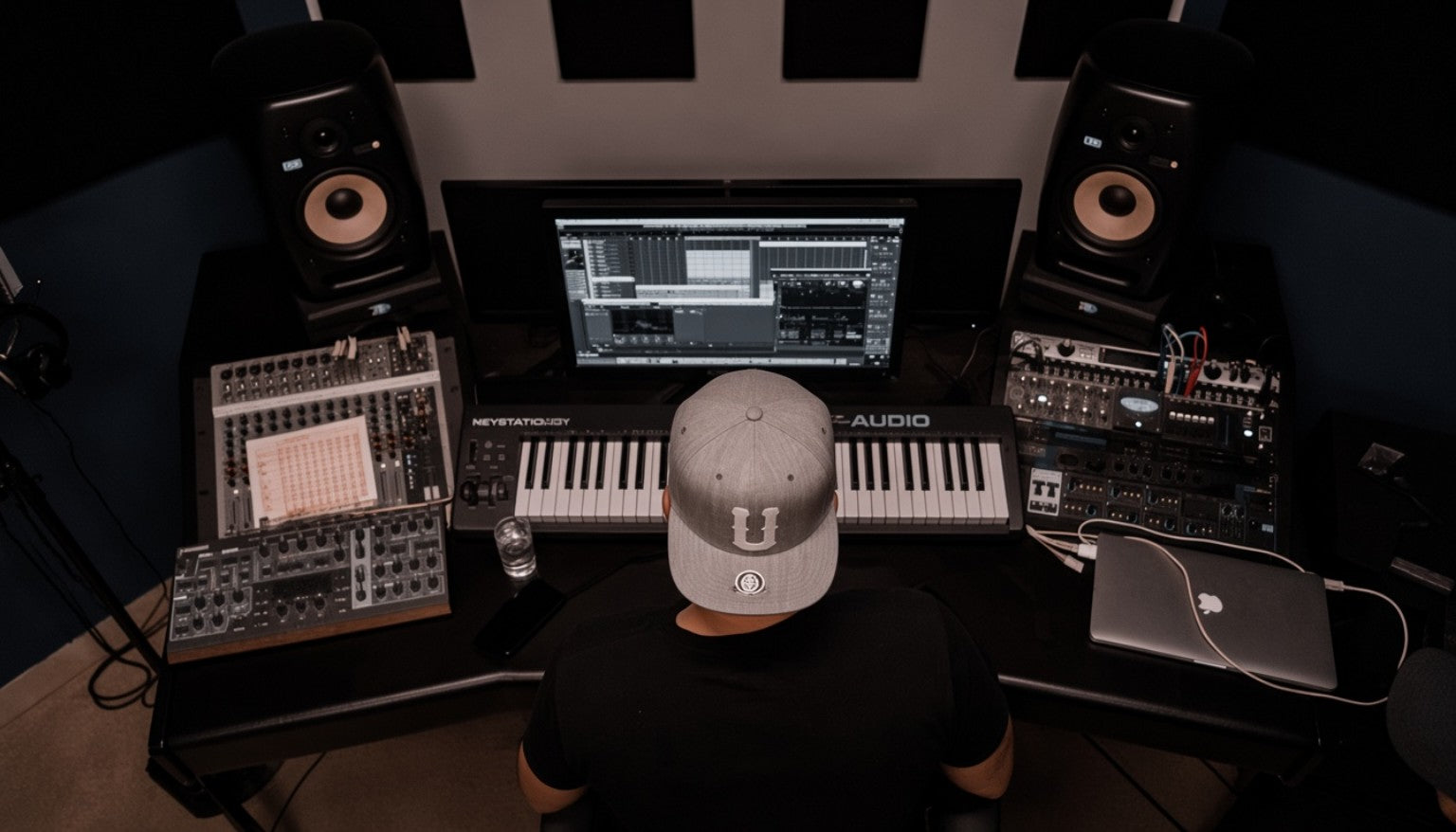 Professional music production workstation in Johannesburg studio