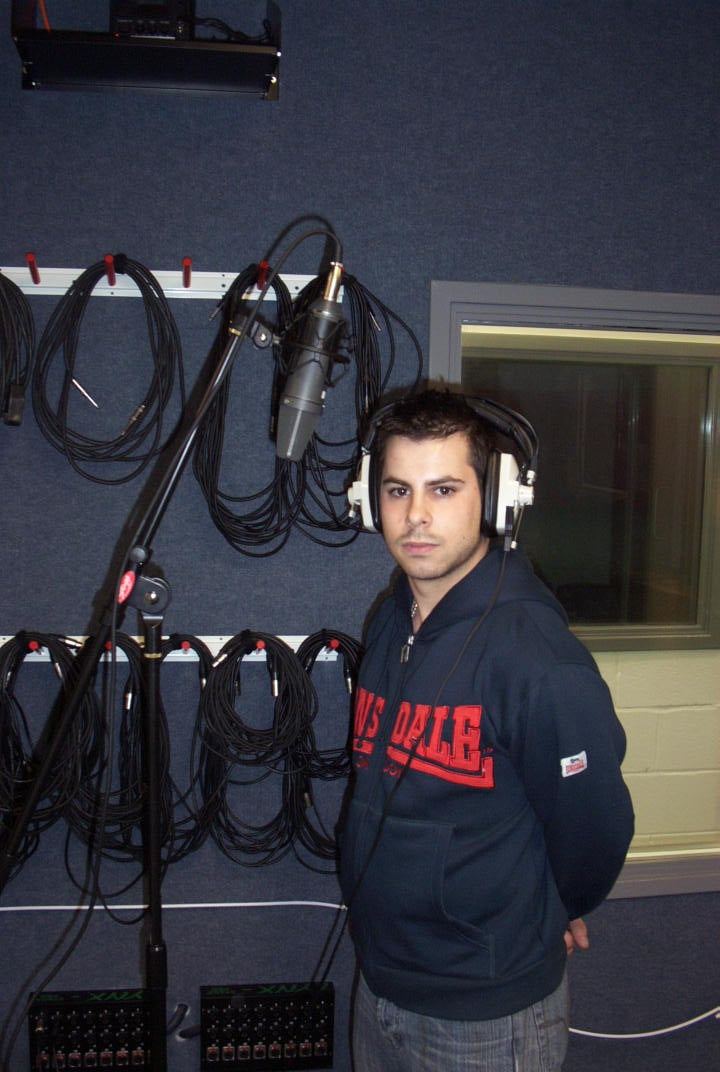 Vocal recording and production session in a professional studio