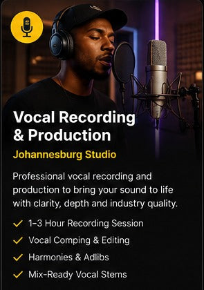 Vocal recording and production service in Johannesburg